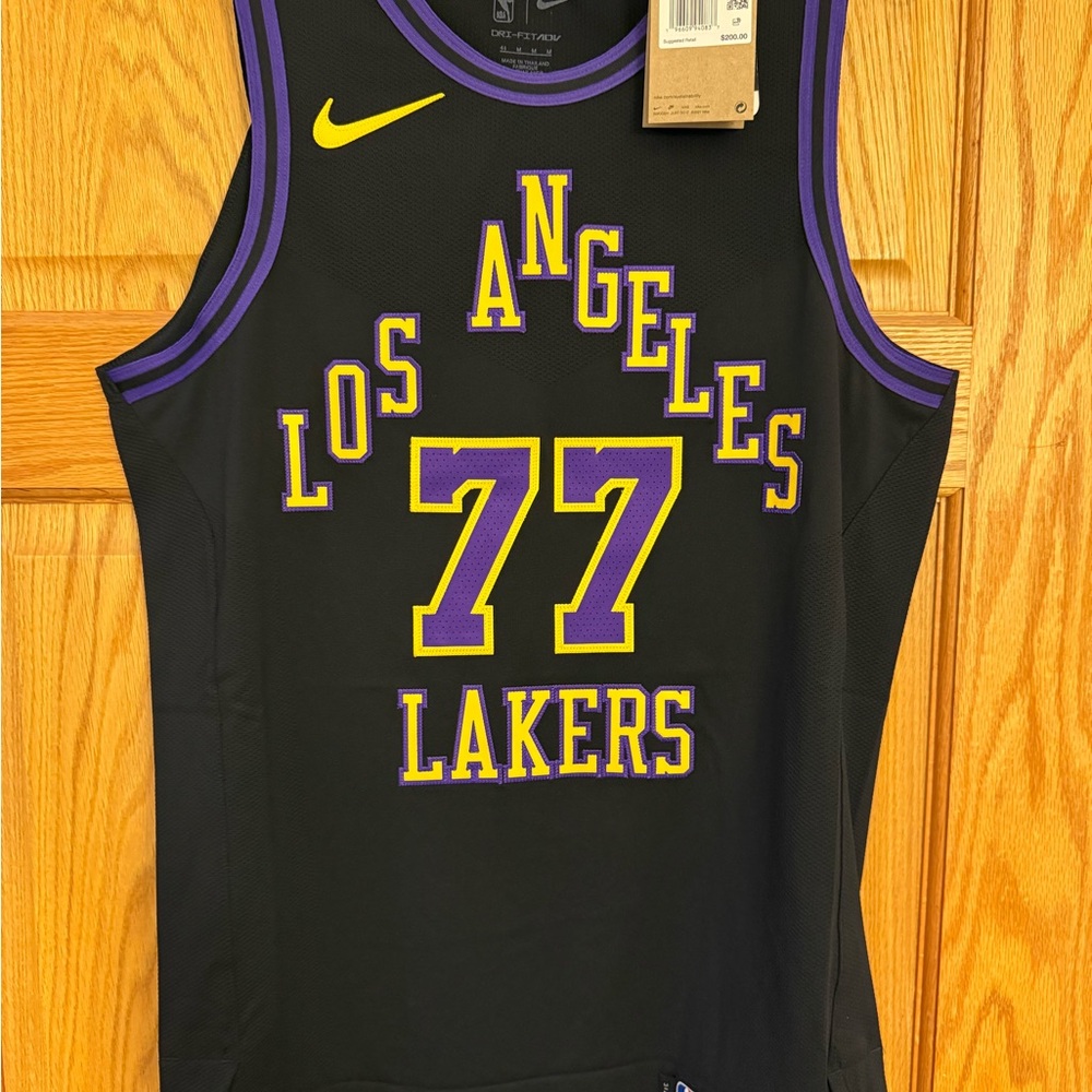Nike Luka Doncic city edition lakers nba jersey authentic